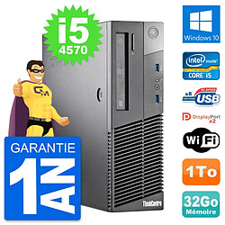 PC Lenovo ThinkCentre M93p SFF Intel i5-4570 RAM 32Go Disque 1To Windows 10 Wifi - Occasion