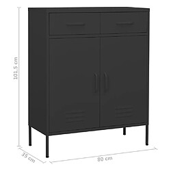 vidaXL Armoire de rangement Anthracite 80x35x101,5 cm Acier pas cher