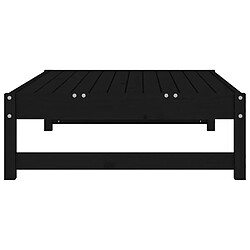 Acheter vidaXL Repose-pied de jardin 120x80 cm noir bois de pin massif