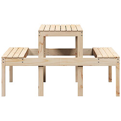 Acheter vidaXL Table de pique-nique 110x134x75 cm bois massif de pin