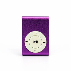 Sport Clip-Type Mini Lecteur Mp3 Stéréo Musique Haut-Parleur Charge Usb Violet