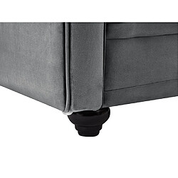 Vente-Unique Canapé 2 places en velours anthracite CHESTERFIELD pas cher