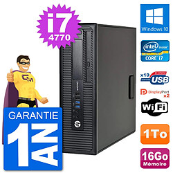 PC HP EliteDesk 800 G1 Core i7-4770 RAM 16Go Disque Dur 1To Windows 10 Wifi · Occasion 