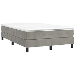 Avis Maison Chic Lit Adulte - Lit simple Lit à sommier tapissier et matelas moelleux - Meuble de Chambre - Gris clair 120x200cm Velours -MN58037