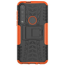 Avis Coque en TPU hybride antidérapant avec béquille orange pour votre Motorola Moto G8 Plus