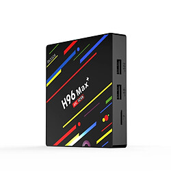 Wewoo Lecteur multimédia Full HD H96 Max + 4K Ultra HD Smart TV BOX avec télécommande, Android 8.1, RK3328 Cortex A53 Quad Core 64 bits, 4 Go + 32 Go, Carte de support TF, HDMI, LAN, USB 3.0, AV, WiFi