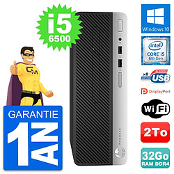 PC HP ProDesk 400 G4 SFF Intel Core i5-6500 RAM 32Go Disque 2To Windows 10 Wifi · Occasion 