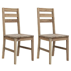 Maison Chic Lot de 2 Chaises à manger,Chaise pour cuisine,Solide Structure bois d'acacia solide -MN29311