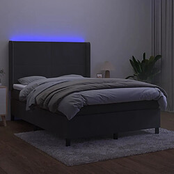 Avis Sommier à lattes,Cadre à lattes de lit pour Adulte matelas et LED Gris foncé 140x190 cm -MN79232