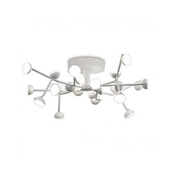 Luminaire Center Plafonnier Adn blanc 24 ampoules 30cm Coloris : blancNombre d'ampoules : 24Type d'ampoule : LED intégréPuissance Max en Watts (W) : 72Ampoules incluses : Oui intégréTempérature de couleur LED en Kelvin (K) : 3000&lt;