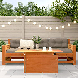 Avis Maison Chic Table de jardin | Table d'extérieur cire marron 100x50x75 cm bois massif de pin -GKD70642