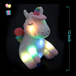 Avis Universal Licornes éclairées, peluches LED, animaux en peluche avec des lumières de nuit colorées, 12''(blanche)