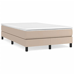 Maison Chic Lit adulte- Ensemble lit + matelas,Sommier à lattes de lit matelas cappuccino 120x190cm similicuir -GKD38841