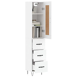 Avis Maison Chic Buffet,Meuble de Rangement,commode pour salon,Cuisine Blanc 34,5x34x180 cm Bois d'ingénierie -MN13882