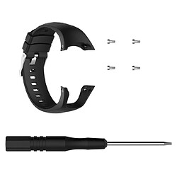 Wewoo Bracelet pour montre connectée Dragonne de remplacement en silicone SUUNTO Trainer Wrist HR Noir