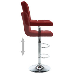 Acheter vidaXL Tabourets de bar lot de 2 rouge bordeaux similicuir