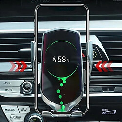 NC 10W Support voiture R1 chargeur sans fil infrarouge Smart Sensor Porte automatique Air Vent rapide Chargeur Argent