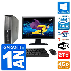 PC HP Compaq 6200 Pro SFF Ecran 27" G630 RAM 4Go Disque Dur 2To Windows 10 Wifi - Occasion