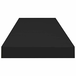 Maison Chic Lot de 2 Étagères murales,Étagère Rangement flottate noir 90x23,5x3,8 cm MDF -MN44560 pas cher