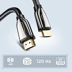 Acheter Câble HDMI 2.1 Ultra HD 8K Tressé Résistant 2 mètres Noir Usams