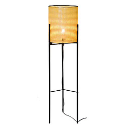 Sampa Helios Lampadaire design Bali 135cm cannage naturel compatible LED