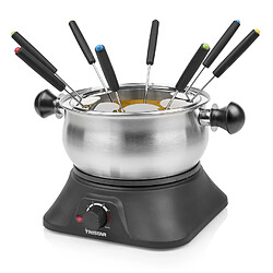 Fondue 1400w 8 fourchettes inox/noir - fo1109 - TRISTAR