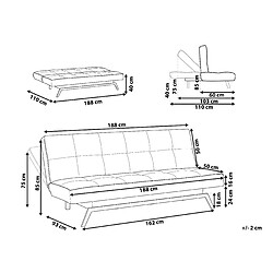 Avis Beliani Canapé-lit LEEDS Multicolore
