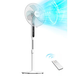 PELONIS Ventilateur sur Pied Silencieux avec Télécommande PELONIS Ventilateur sur Pied Silencieux avec Télécommande blanc