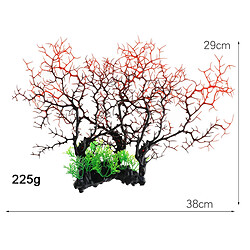 Acheter Plantes D'aquarium Ornement D'arbre De Corail Ornement De Décor Sous-marin 15x11 Pouces Noir Rouge