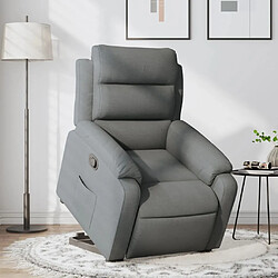 Maison Chic Fauteuil Relax pour salon, Fauteuil inclinable Gris foncé Tissu -GKD39035