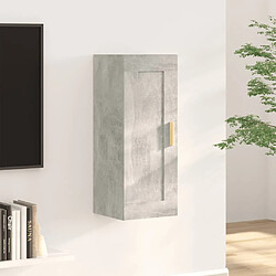 vidaXL Armoire murale Gris béton 35x34x90 cm Bois d'ingénierie