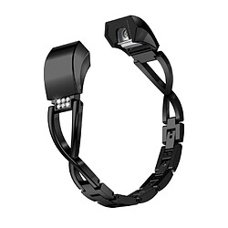 Acheter Wewoo Bracelet pour montre connectée Fitbit Alta Smartwatch en métal forme de X noir