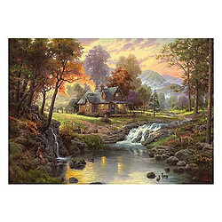 Schmidt Spiele Puzzle 1000 pièces - Thomas Kinkade : Chalet au crépuscule 