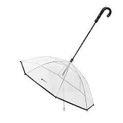 Universal Parasol Fournitures pour animaux de compagnie PE + Acier inoxydable PE Matériel Transparent Diamètre 72cm PE Corde de traction Laisse de marche pour chien | Collier 