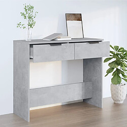 vidaXL Table console Gris béton 90x36x75 cm Bois d'ingénierie