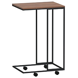 Acheter vidaXL Table d'appoint avec roues Noir 40x30x63,5 cm Bois d'ingénierie