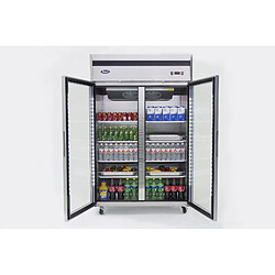 Frigo Professionnel Vitré Tropicalisé 2 Portes 1300 Litres - Atosa