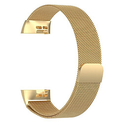 Avis Wewoo Bracelet pour montre connectée Dragonne magnétique en acier inoxydable FITBIT Charge 3Taille petite187x18mm Or