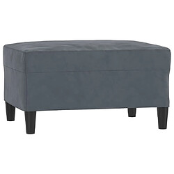 vidaXL Repose-pied Gris foncé 70x55x41 cm Velours