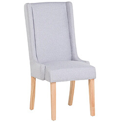 Acheter Beliani Chaise de salle à manger CHAMBERS Set de 2 Coton Gris clair