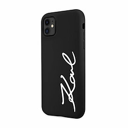 Karl Lagerfeld KLHCN61SKSVGK Coque rigide en silicone pour iPhone 11/Xr 6,1`` Noir