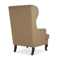 Acheter Versa Fauteuil pour salon ou chambre, Canapé confortable Botones 68x62x103cm,Coton et bois, Marron