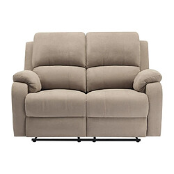 Avis Vente-Unique Canapé 2 places relax en microfibre taupe BRODY