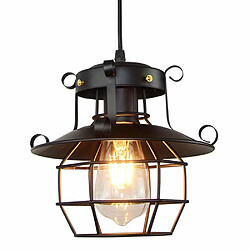 Stoex Suspensions industrielle Vintage Pendentif Lumière Lustre Abat-Jour Cage Rétro Loft E27 pour Salon Café Restaurant Bar Chambre