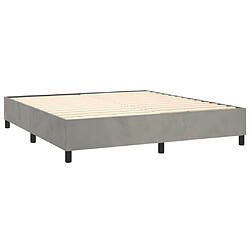 Avis vidaXL Sommier à lattes de lit et matelas Gris clair 180x200cm Velours