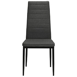 Avis Maison Chic Lot de 6 Chaises à manger modernes,Chaises à dîner gris foncé tissu -MN61831