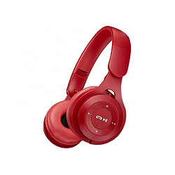 LUUCOZK Casque sans fil léger compatible Bluetooth 5.0 Casque de jeu de sport pour ordinateur-rouge