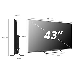 Avis Smart Tech TV QLED 4K UHD 43' (109 cm) 43QG02V Google TV- 4xHDMI - 2xUSB - Dolby Vision - Dolby Atmos