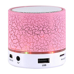 Yonis Mini Enceinte Bluetooth Portable Avec Lumière LED Et Micro Intégré Enceinte Bluetooth Portable LED Lumineuse Mains-Libres Carte TF 32GB Rose YONIS