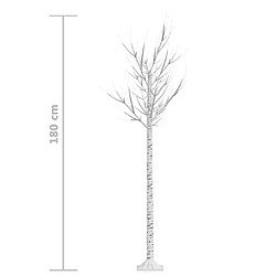 vidaXL Sapin de Noël 180 LED colorées Saule 1,8 m Int/Ext pas cher